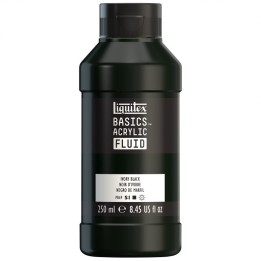 Liquitex BASICS Acrylic Fluid, 250 mL, Bottle, Ivory Black