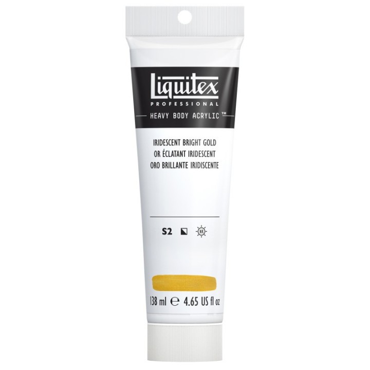 Liquitex Professional Heavy Body Acrylic Paint, 138 mL Tube, Iridescent Bright Gold