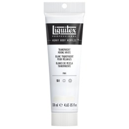 Liquitex Professional Heavy Body Acrylic Paint, 138 mL Tube, Transparent Mixing White