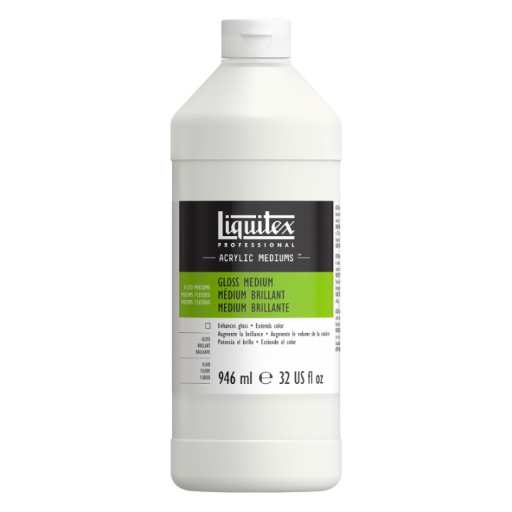 Liquitex Professional Acrylic Gloss Medium, Clear, 32 oz (946 mL)