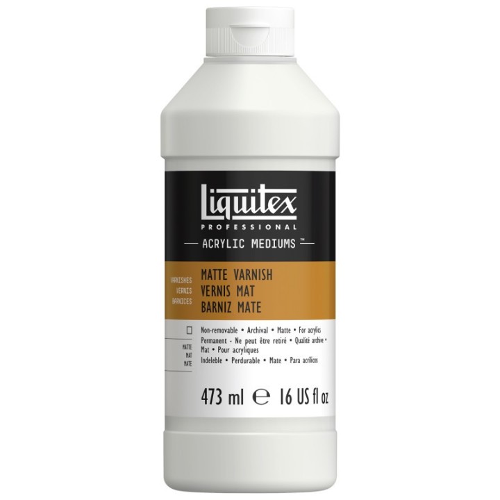 Liquitex Professional Acrylic Matte Varnish, Clear, 16 oz (473 mL)