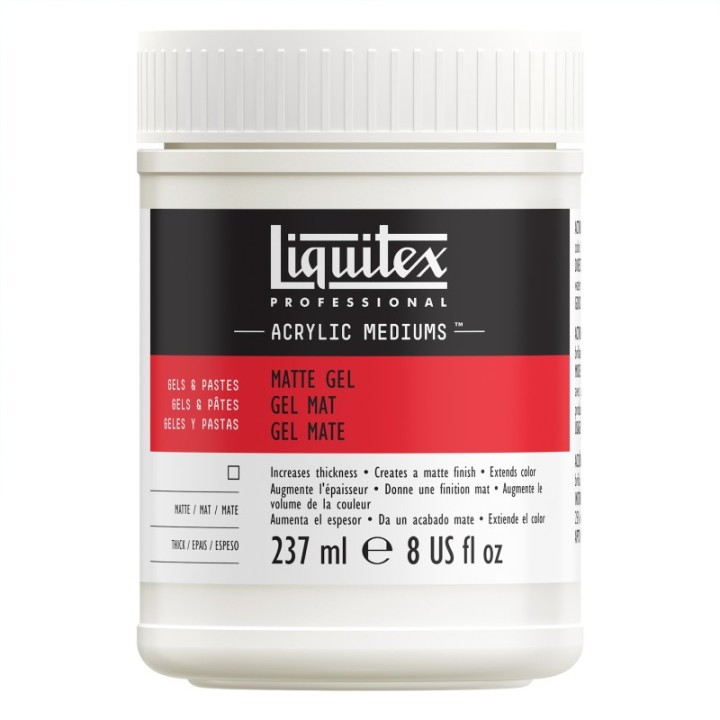 Liquitex Professional Acrylic Matte Gel Medium, Clear, 8 oz (237 mL)