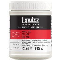 Liquitex Professional Acrylic Matte Gel Medium, Clear, 16 oz (473 mL)