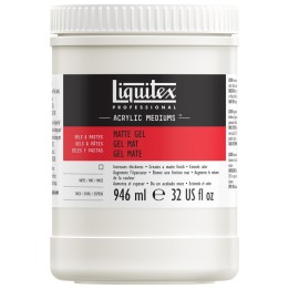 Liquitex Professional Acrylic Matte Gel Medium, Clear, 32 oz (946 mL)