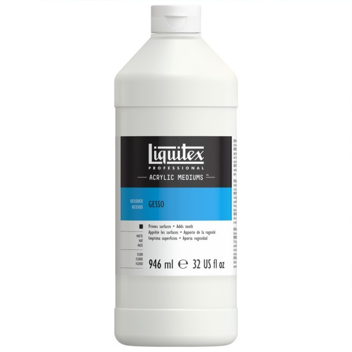 Liquitex Professional Acrylic Gesso, White, 32 oz (946 mL)