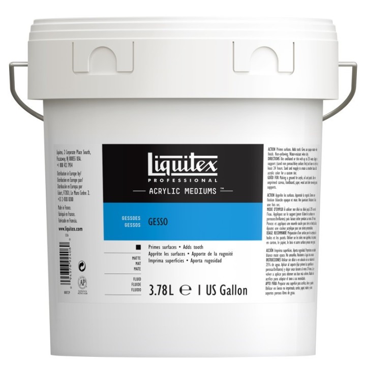Liquitex Professional Acrylic Gesso, White, 128 oz (3.78 L)