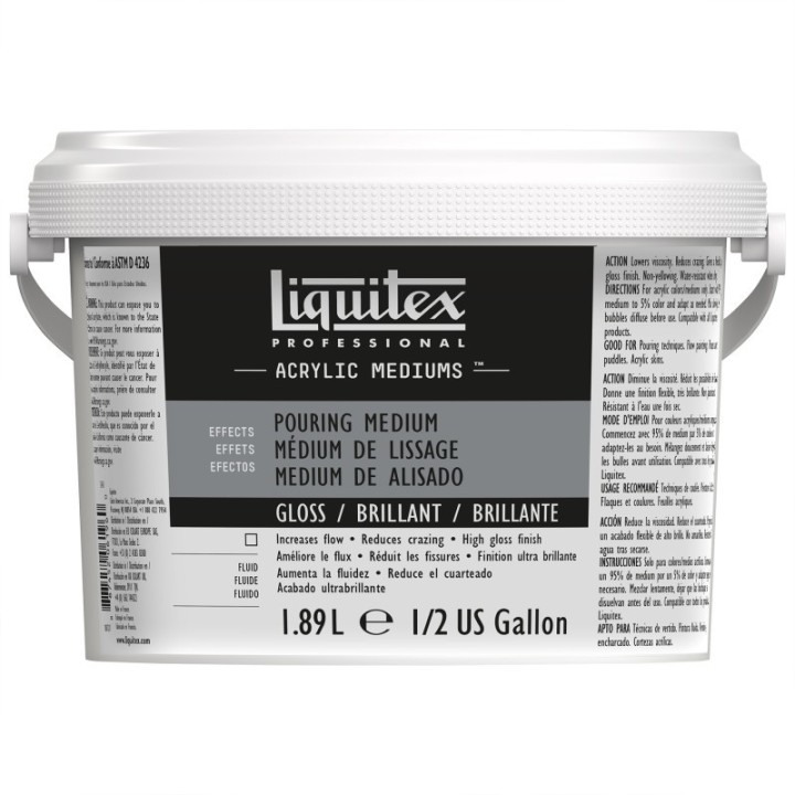 Liquitex Professional Acrylic Pouring Medium, Gloss, 64 oz (1.89 L)