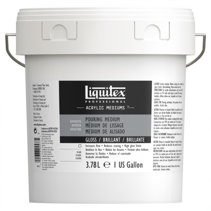 Liquitex Professional Acrylic Pouring Medium, Gloss, 128 oz (3.78 L)