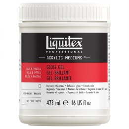 Liquitex Professional Acrylic Gloss Gel Medium, Clear, 16 oz (473 mL)