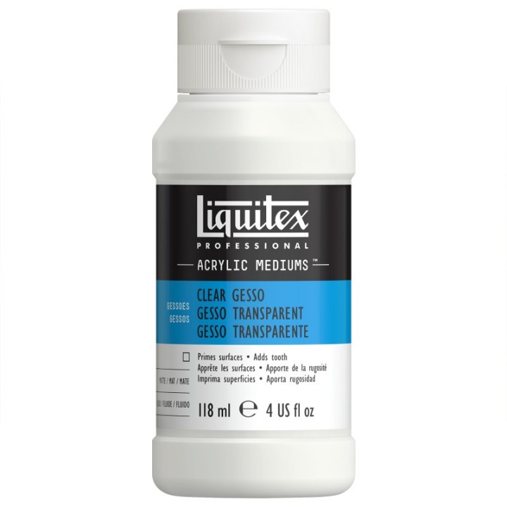 Liquitex Professional Acrylic Gesso, Clear, 4 oz (118 mL)