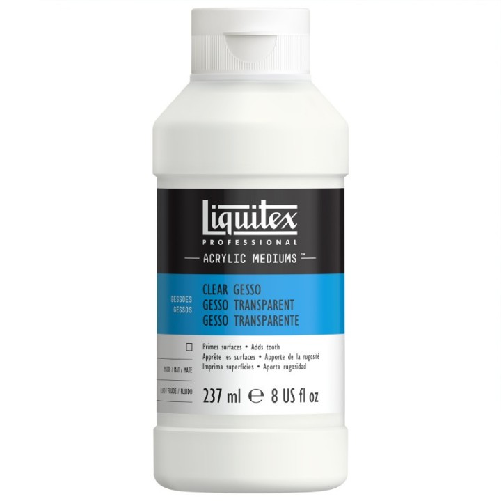 Liquitex Professional Acrylic Gesso, Clear, 8 oz (237 mL)