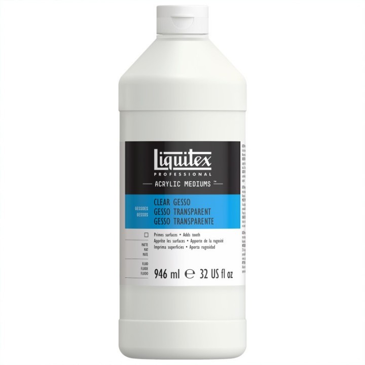 Liquitex Professional Acrylic Gesso, Clear, 32 oz (946 mL)