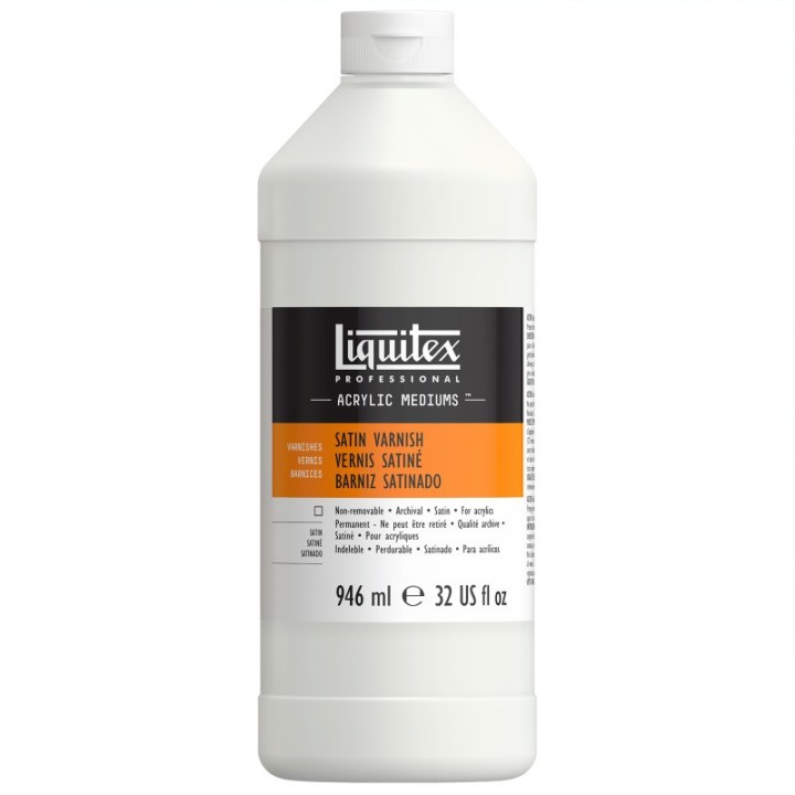Liquitex Professional Acrylic Satin Varnish, Clear, 32 oz (946 mL)