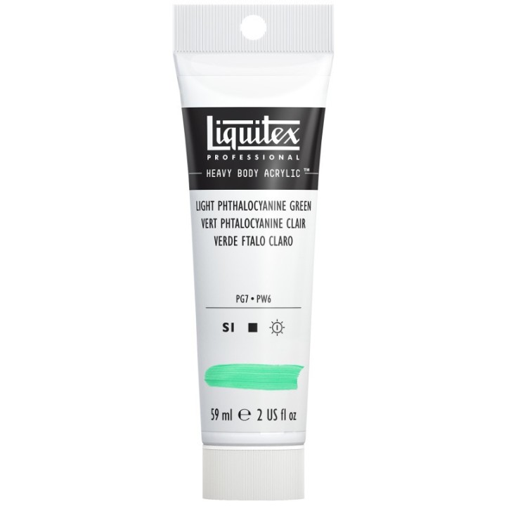 Liquitex Professional Heavy Body Acrylic Paint, 59 mL Tube, Light Phthalocyanine Green