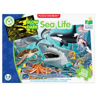 The Learning Journey International Puzzle Doubles - Glow In The Dark - Sea Life
