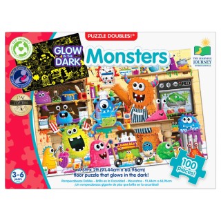 The Learning Journey International Puzzle Doubles - Glow In The Dark - Monsters