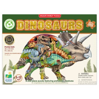 The Learning Journey International Wildlife World - Dinosaurs Puzzle, 200 Pieces