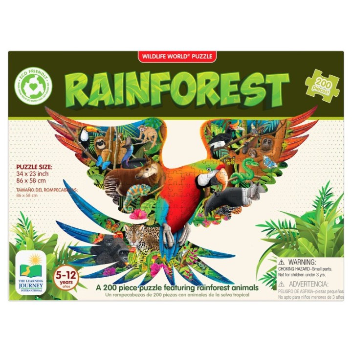 The Learning Journey International Wildlife World - Rainforest Puzzle, 200 Pieces