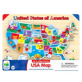 The Learning Journey International Lift & Learn USA Map Puzzle