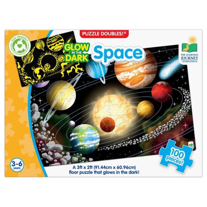 The Learning Journey International Puzzle Doubles - Glow In The Dark - Space