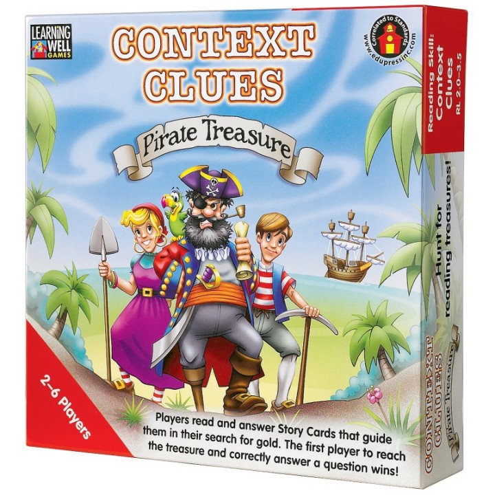 Learning Well Games Context Clues—Pirate Treasure Game, Red Levels 2.0-3.5