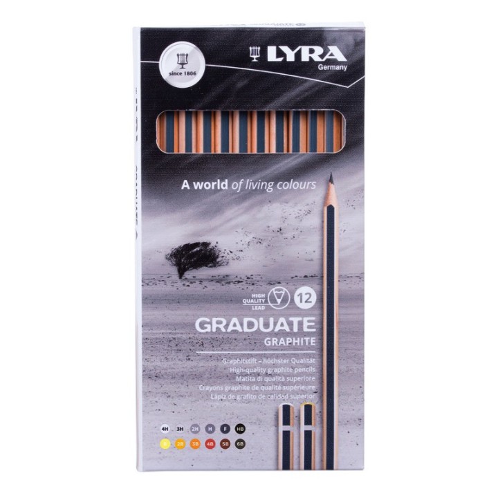 Lyra® Graduate Graphite Pencil Set, Assorted Colors, 12 Pieces
