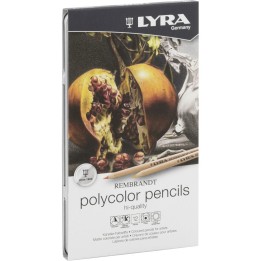 Lyra® Rembrandt Polycolor Colored Pencil Set Tin, Assorted Colors, 12 Pieces