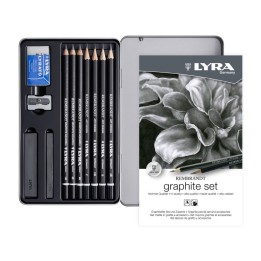 Lyra® Rembrandt Graphite Sketching Set Tin, Artist Pencils, Assorted, 11 Pieces