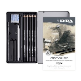Lyra® Rembrandt Charcoal Sketching Set Tin, Artist Pencils, Assorted, 11 Pieces