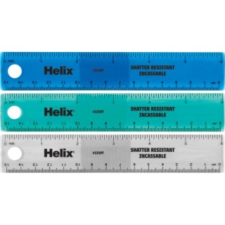 Helix® Shatter Resistant Ruler 6" / 15cm
