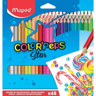 Maped® Color'Peps Triangular Colored Pencils, Pack of 48