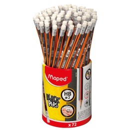 Maped® Black'Peps Triangular Graphite #2 Pencils School Pack, Pack of 72