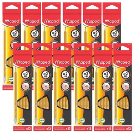 Maped® Essentials Triangular Graphite #2 Pencils, 12 Per Pack, 12 Packs