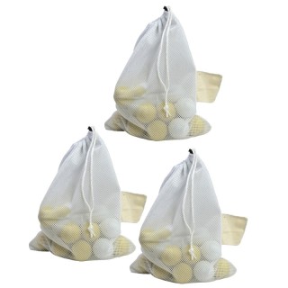 Martin Sports Laundry/Equipment Bag, 15" x 20", White, Pack of 3