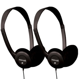 Maxell HP-100 Budget Stereo Headphones, Pack of 2