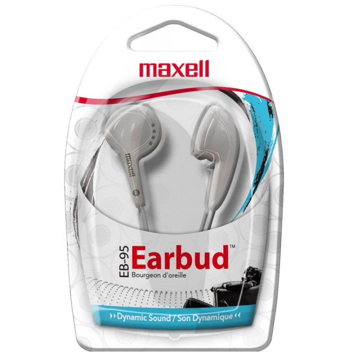 Maxell Budget Stereo Earbuds, White