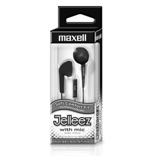 Maxell Jelleez™ Soft Earbuds with Mic, Black