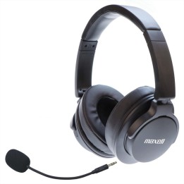 Maxell Bass 13 Active Noise Cancellation Wireless Headphones with Boom MIC, Black