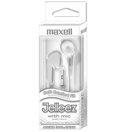 Maxell Jelleez™ Soft Earbuds with Mic, White