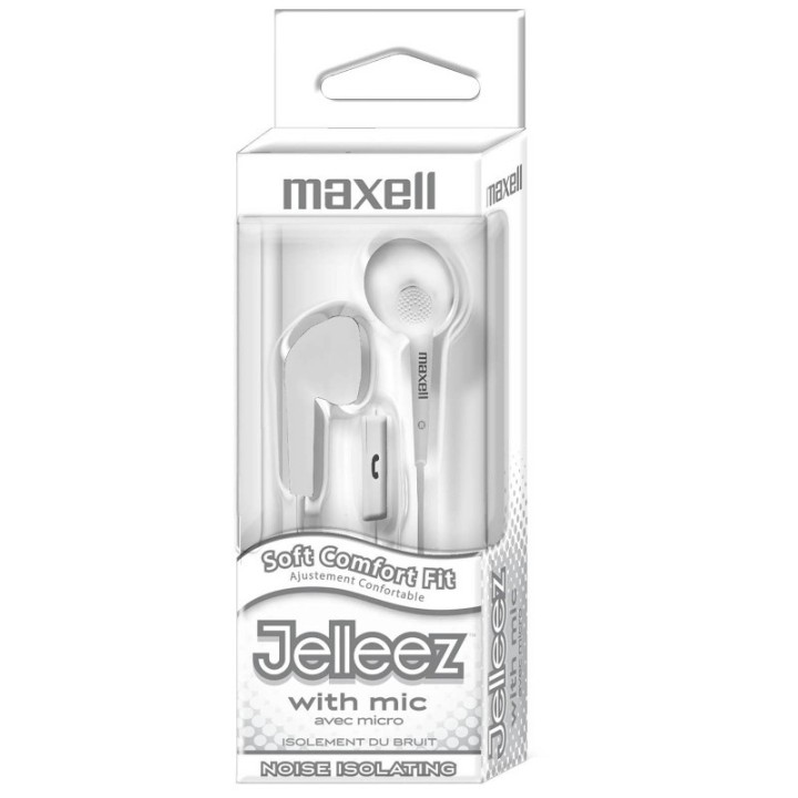 Maxell Jelleez™ Soft Earbuds with Mic, White