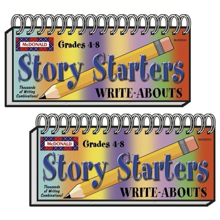 McDonald Publishing Story Starters Write-Abouts, Grade 4-8, Pack of 2