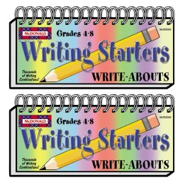 McDonald Publishing Writing Starters Write-Abouts, Grade 4-8, Pack of 2