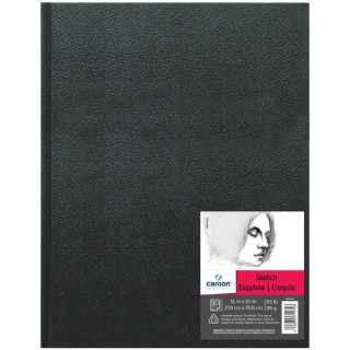 Canson Artist Series Sketch Art Book, Black Cover, Hardbound, 90 Sheet, 11x14 inch, 1 Count