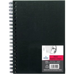 Canson Artist Series Sketch Art Book, Black Cover, Wire Binding, 80 Sheet, 5X7 inch, 1 Count