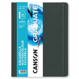 Canson Graduate Watercolor Art Book, Hard Cover Binding, 28 Sheet, 8.5x11 inch, 1 Count