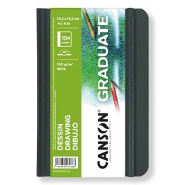 Canson Graduate Drawing Art Book, Hard Cover Binding, 52 Sheet, 4x6 inch, 1 Count