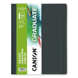 Canson Graduate Drawing Art Book, Hard Cover Binding, 52 Sheet, 11x14 inch, 1 Count