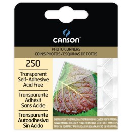 Canson Canson Self-Adhesive Photo Corners, Transparent, Set of 250