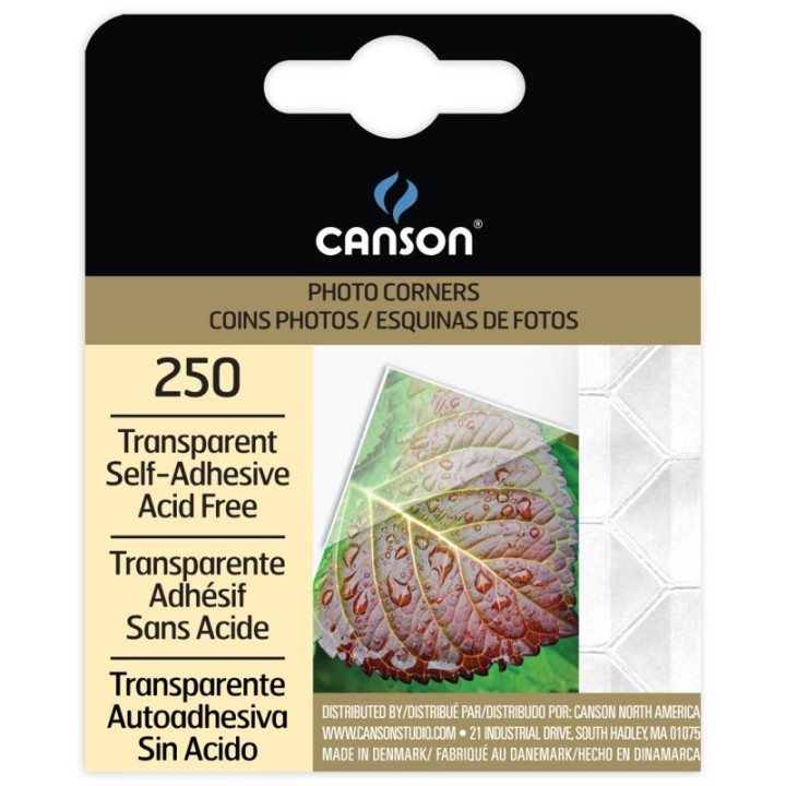 Canson Canson Self-Adhesive Photo Corners, Transparent, Set of 250