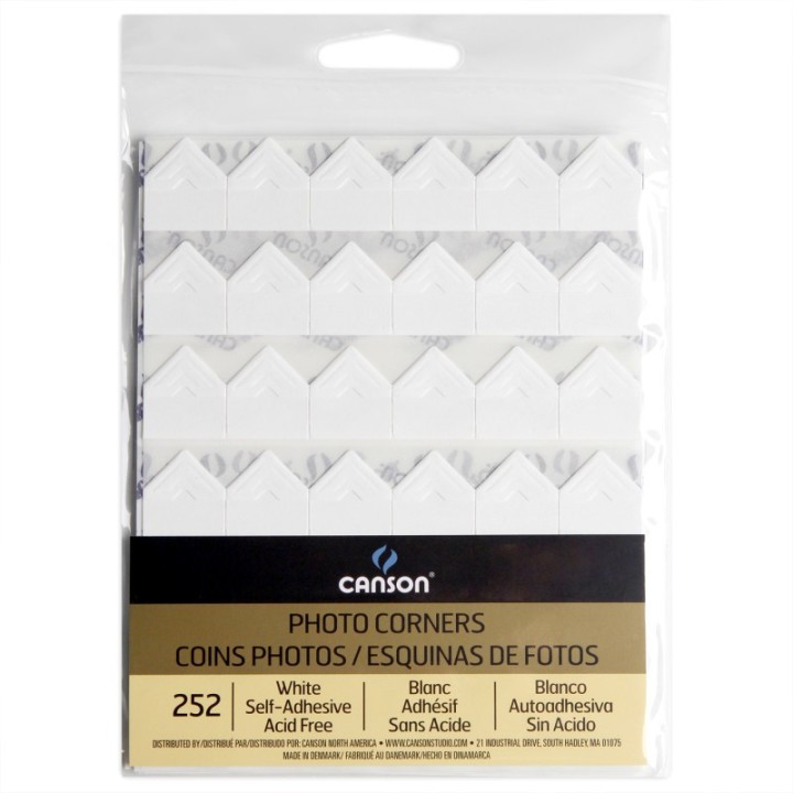Canson Canson Self-Adhesive Photo Corners, White, Set of 252